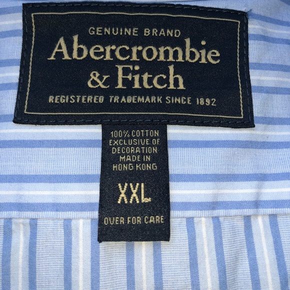 EUC ABERCROMBIE & FITCH MENS XXL STRIPED BUTTON-UP - Picture 6 of 6